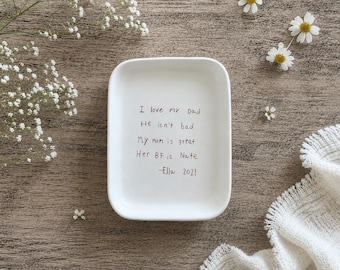 Custom Jewelry Ring Dish, Personalized Photo Trinket Dish