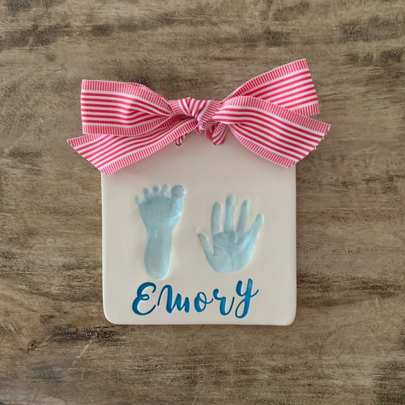 Custom Ceramic Baby Hand and Footprint Keepsake/ Clay Prints/ Etsy