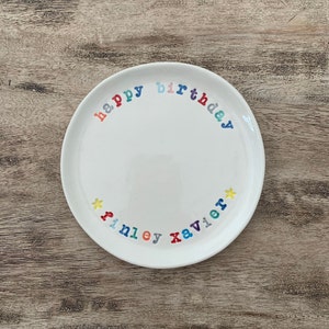 Birthday Plate, Cupcake Plate, Special Day Plate, Custom Birthday Plate