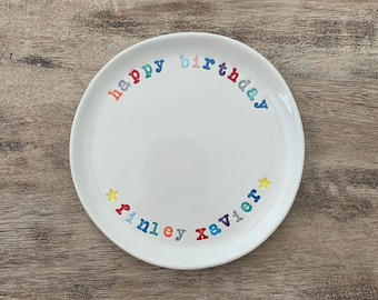 Birthday Plate, Cupcake Plate, Special Day Plate, Custom Birthday Plate