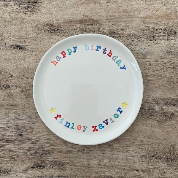 Birthday Plate, Cupcake Plate, Special Day Plate, Custom Birthday Plate