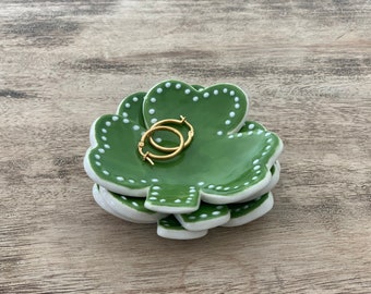 Clover Dish, Trinket Dish, Ring Dish, Jewelry Dish, Irish