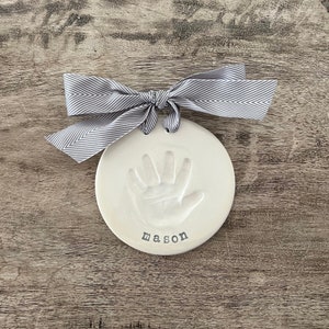 Custom Ceramic Baby Handprint Keepsake/ Clay Print