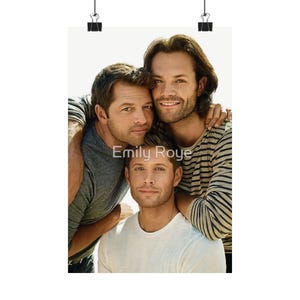 Jared, Jensen & Misha Matte Vertikales Poster | Jared, Jensen and Misha Matte Poster | Jared, Jensen und Misha Poster