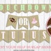 Touchdowns or Tutus Gender Reveal Banner Printable Football | Etsy