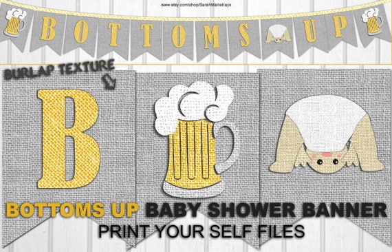 bottoms up baby shower