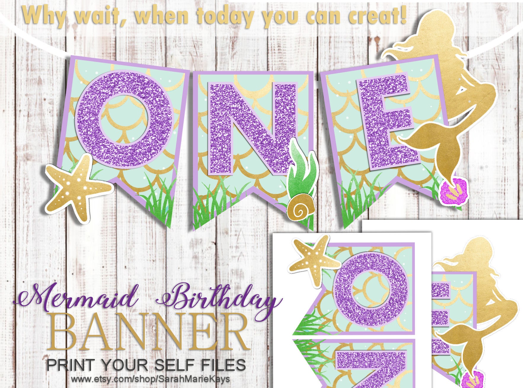 Mermaid Favor Bag Printable Template Birthday Favor Treat Bags - Etsy