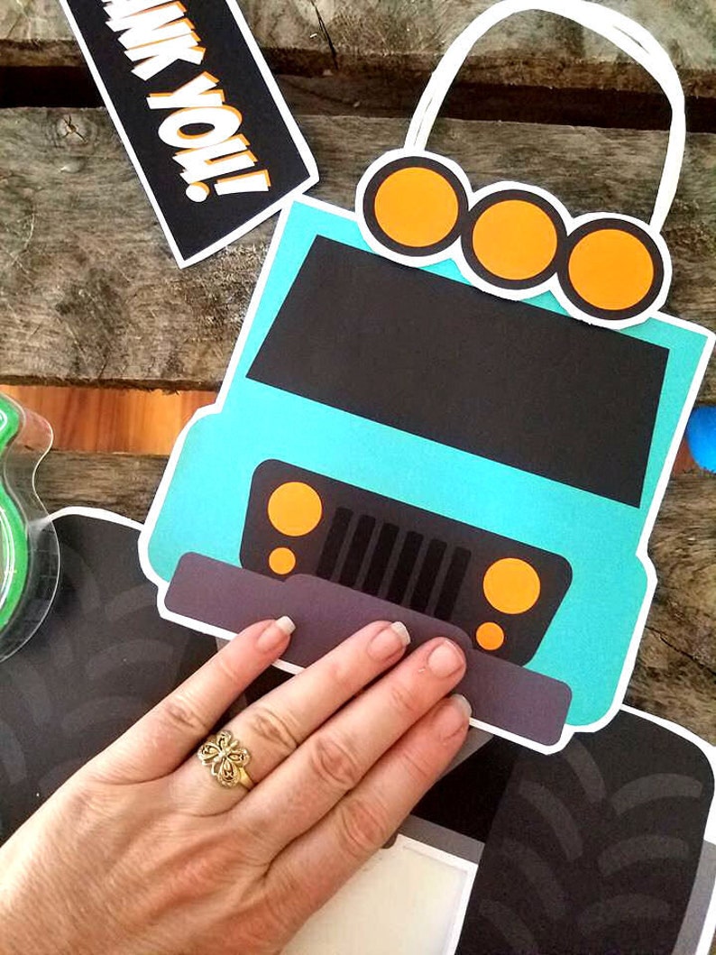 Monster Truck Birthday Favor Bags Printable Party Bag Decor Etsy