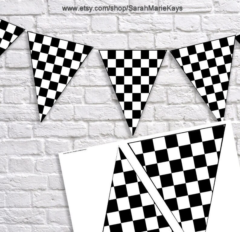 Party Decorations Giant Racing Checkered Flag Pennant Banner Party