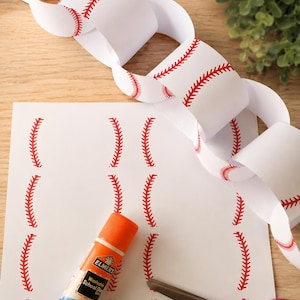 Baseball Chain Banner, Baseball Birthday, Baseball Baby Shower, Baseball Party, Baseball Printable Decor, Baseball Decorations