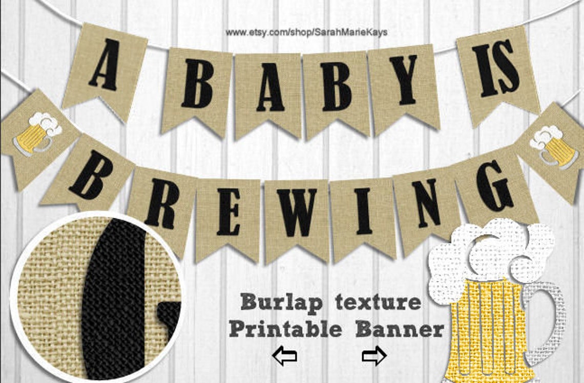 A Baby Is Brewing Banner Beer Baby Shower. BBQ Baby Shower | Etsy