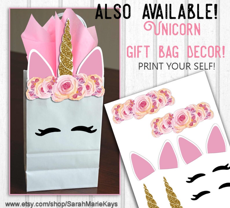 unicorn wall decorations eyes ears horn unicorn print out etsy