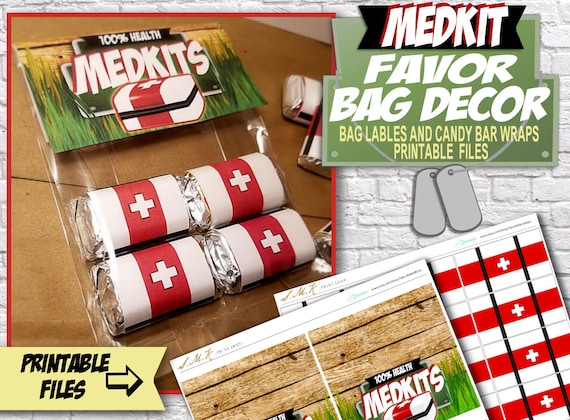 Fortnite Birthday Medkit Favor Bags Printable Party Bag | Etsy