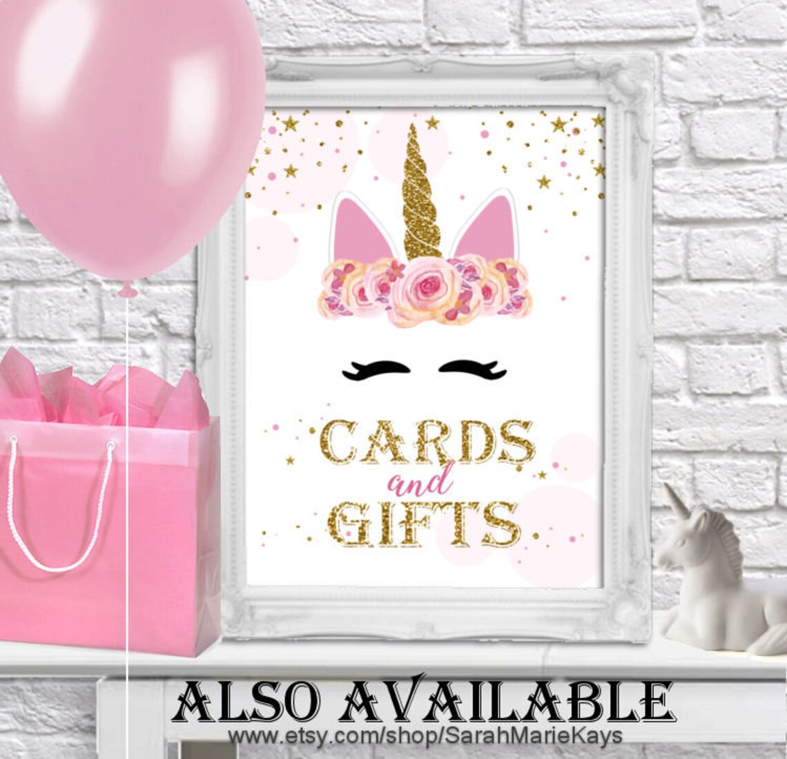 Printable Gold Eyelashes Unicorn Cupcake Toppers and Wrappers Etsy