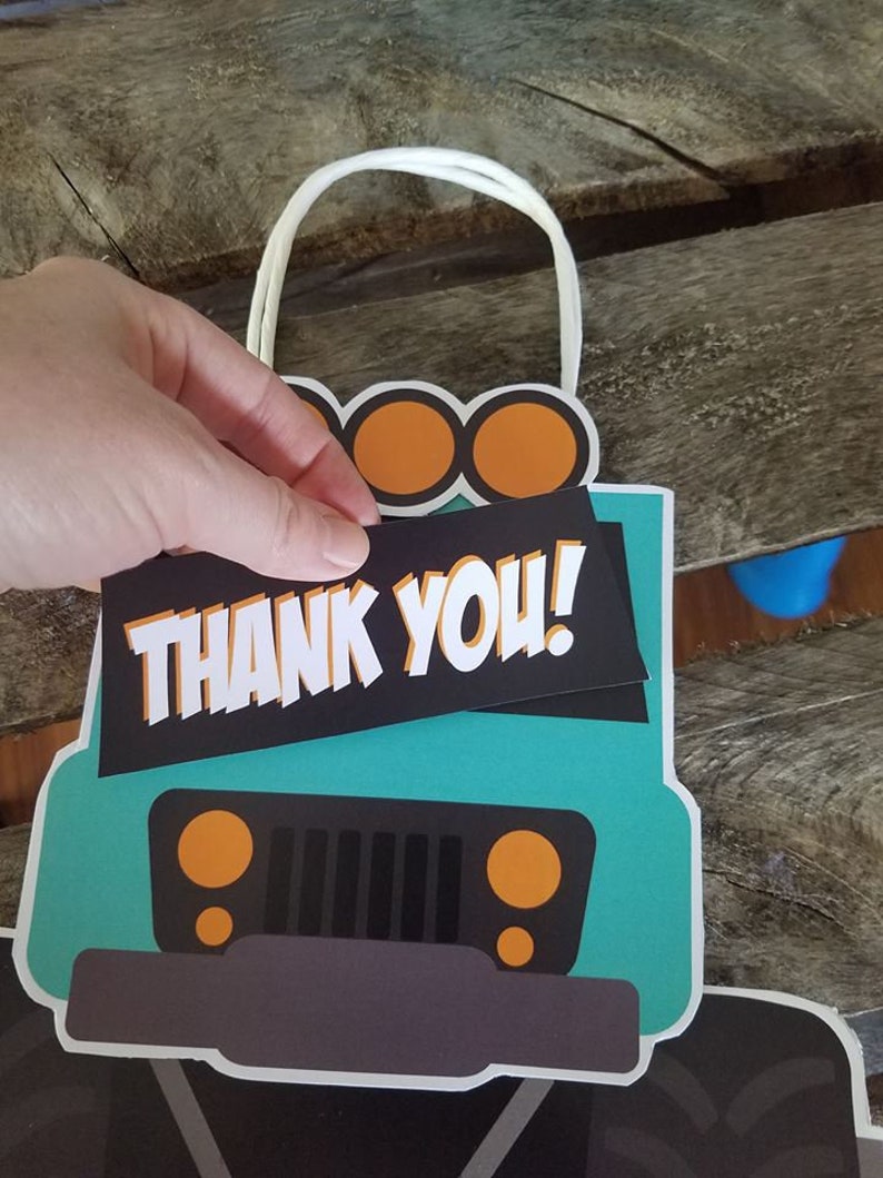 Monster Truck Birthday Favor Bags Printable Party Bag Decor Etsy