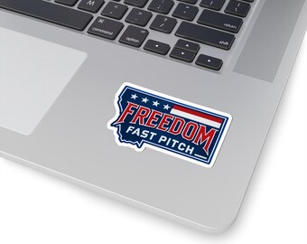 Freedom Fast Pitch Sticker | Send a message to customize or add a number
