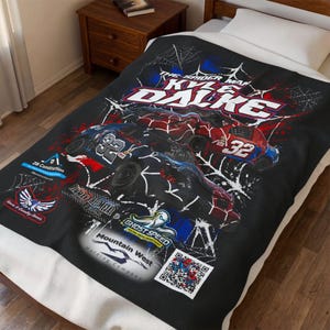 Manta de felpa de terciopelo con diseño de coche de carreras de Spider-Man / Kyle Dalke 32 imagen 2