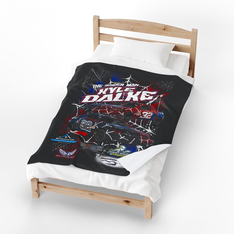 Manta de felpa de terciopelo con diseño de coche de carreras de Spider-Man / Kyle Dalke 32 imagen 3