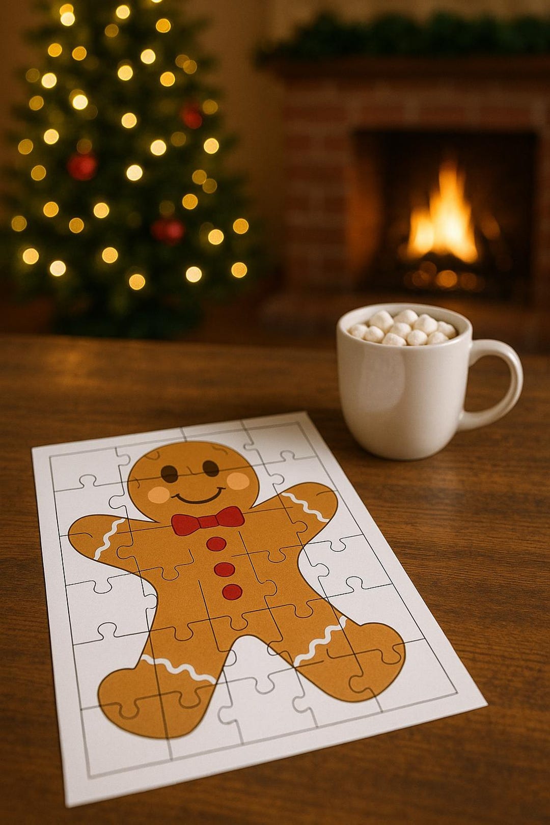 Printable Gingerbread Man Puzzle | Christmas Kids Activity | Holiday ...