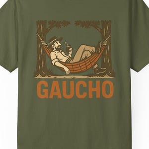 Gaucho T-shirt, Unisex Tee for Mate Lovers, Hammock Enthusiasts, Old-school Cowboy Fans, Rustic Wall Art, South American
