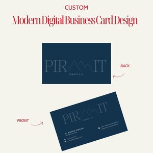 Modern digitaal visitekaartjeontwerp: gepersonaliseerd visitekaartje voor ondernemers en creatievelingen | Op bestelling gemaakt downloaden