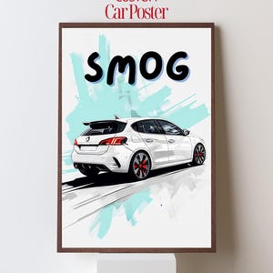 Custom Car Poster | Personalized Car Wall Art | Your Car as Retro Poster | Gift for Car Lovers | Garage Decor Print