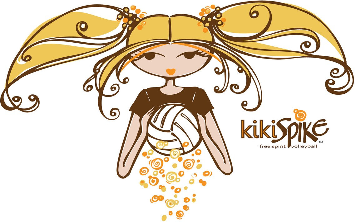 Kiki Spike Scoopneck Fashion Volleyball Tee Etsy