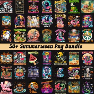 50+ Summerween Png Bundle, Spooky Season Png, Summer Halloween, Skeleton Summer Png, Summerween Vibes Png, Spooky Summer Png, Ghost Summer