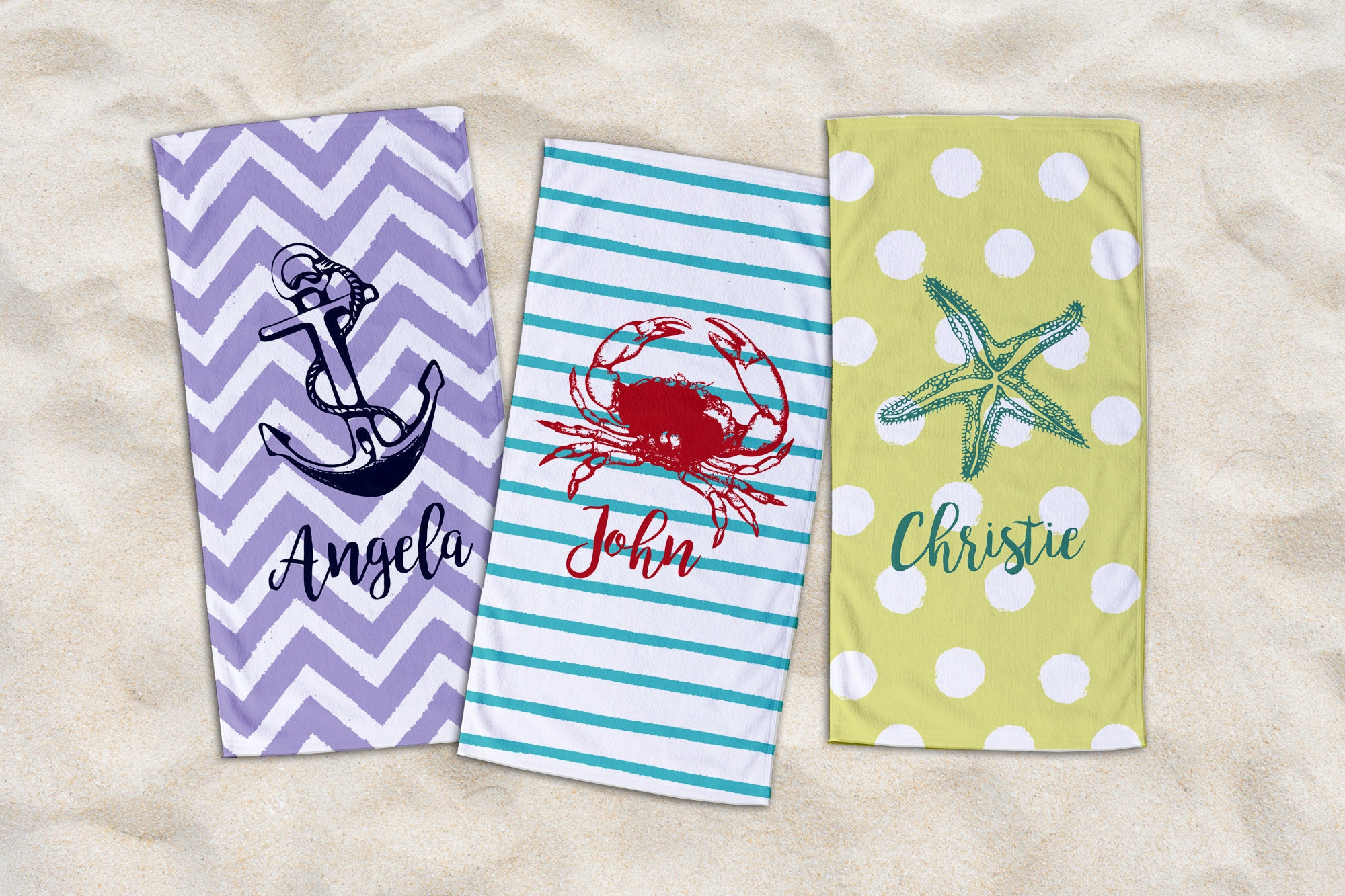 Personalized Beach Towel Beach Towel with Name Custom Beach Etsy