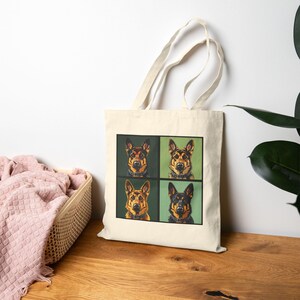 Stylish Dog Lover&#39;s Tote Bag, Eco-Friendly Cotton Bag for Pet Enthusiasts, Cute Dog Artwork, Gift for Dog Owners, Dog-Themed Shopping Bag