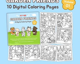 Kawaii Animal Coloring Pages for Kids & Adults (PDF Download)