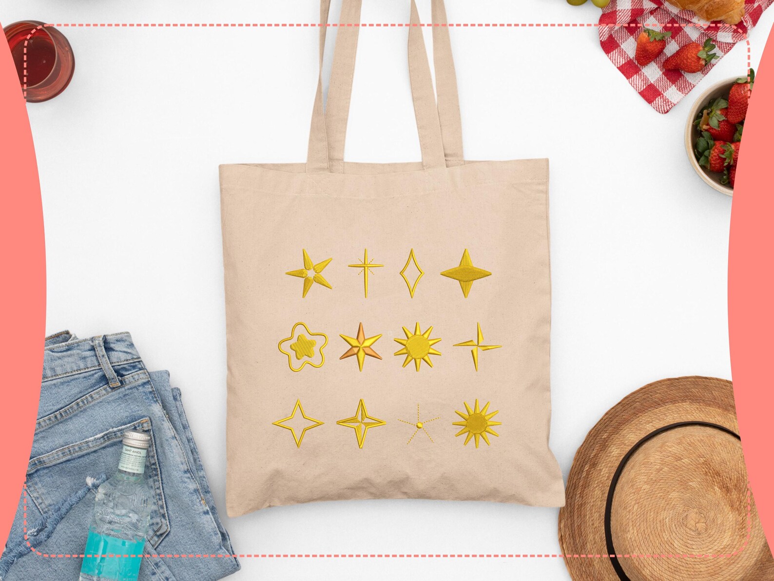 Mini Star Embroidery Designs, Sparkle Star Embroidery Bundle, Shooting ...