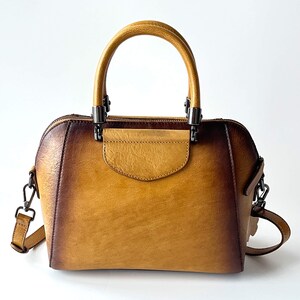 Cartable en cuir véritable pour femme fait main vintage sac à main sac à dos sac à bandoulière fourre-tout usage quotidien travail bureau école cadeau pour elle