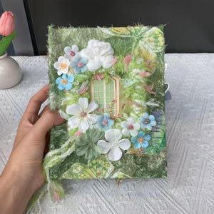 Handmade Pop-up Book, DIY Photo Scrapbook, Personalized Flowers Butterflies Photo Album, Custom Photo Book, Travel Journey, Gift for Lover