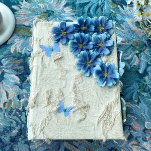 Pop-upboek blauwe vlinder, plakboek fotoalbum, herinneringsboek bruiloft, reisdagboek, 1e verjaardagscadeau, afstudeercadeaus voor vrienden