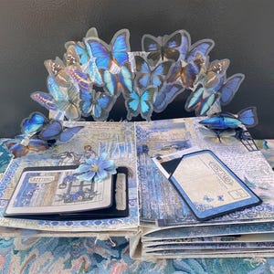 Álbum de fotos pop-up personalizado, álbum pop-up de borboletas, álbum de fotos personalizado, álbum de recortes de 1º aniversário, livro de memórias de casamento, diário de viagem