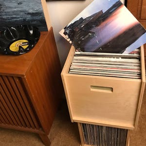 Pair Price For The Best DJ Record Storage Cube Proper Vinyl Record Crate Stack-able Modular Milk Crate Baltic Birch Plywood JJL image 2