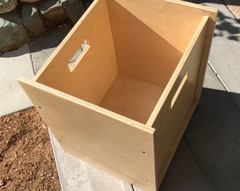 Best DJ Record Storage Cube a Proper Vinyl Record Crate Stack-able Modular Milk Crate Toy Storage Cube Baltic Birch Plywood JJL  1 record