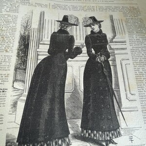 Lot of Antique French 1892 French Style Couture Fashion Patterns Paris magazine
