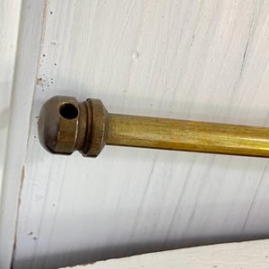 Antique French Brass Curtain Rod Extendable Bistro pole