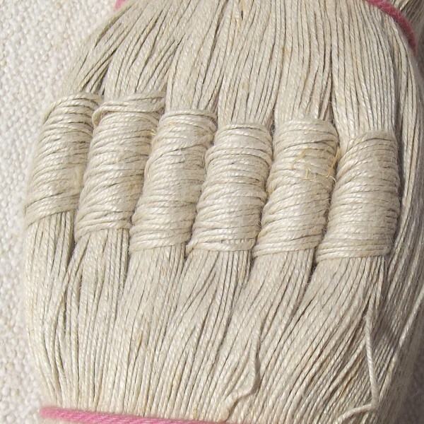 Vintage French Chanvre linen thread twist of yarn Skein Reine Berthe