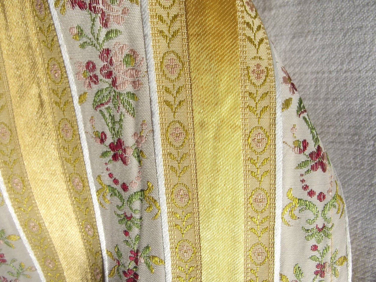 Antique French Fabric Antique Material Woven Lisere Satin Etsy