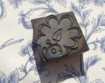 Antique French floral Printing Block wooden Pattern Fabric stamp