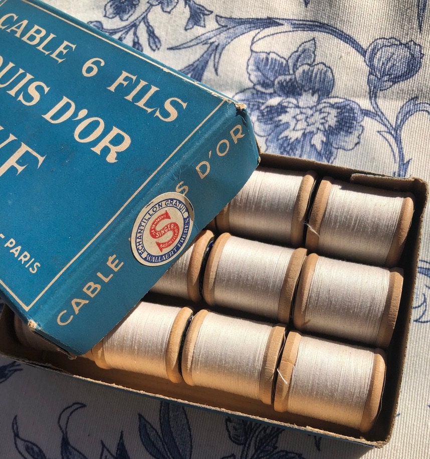 2 Spools of Vintage Silk Thread Wooden Spools Pink and Brown 120 Yards -  Ruby Lane