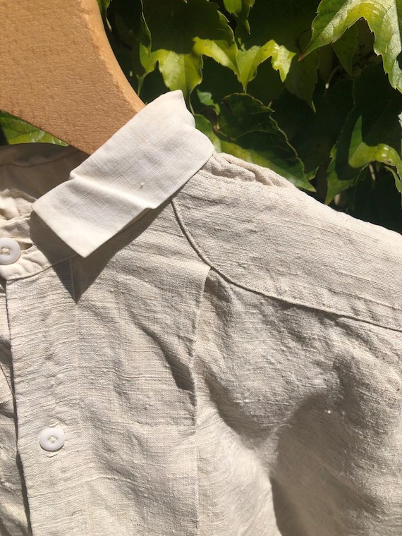 Antique French Shirt Chanvre Linen Shirt Gentleman Farmers Smock 