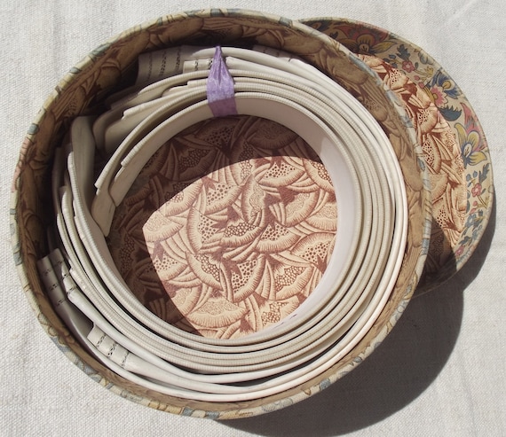 Antique French Box of collars Dress Shirt Starched