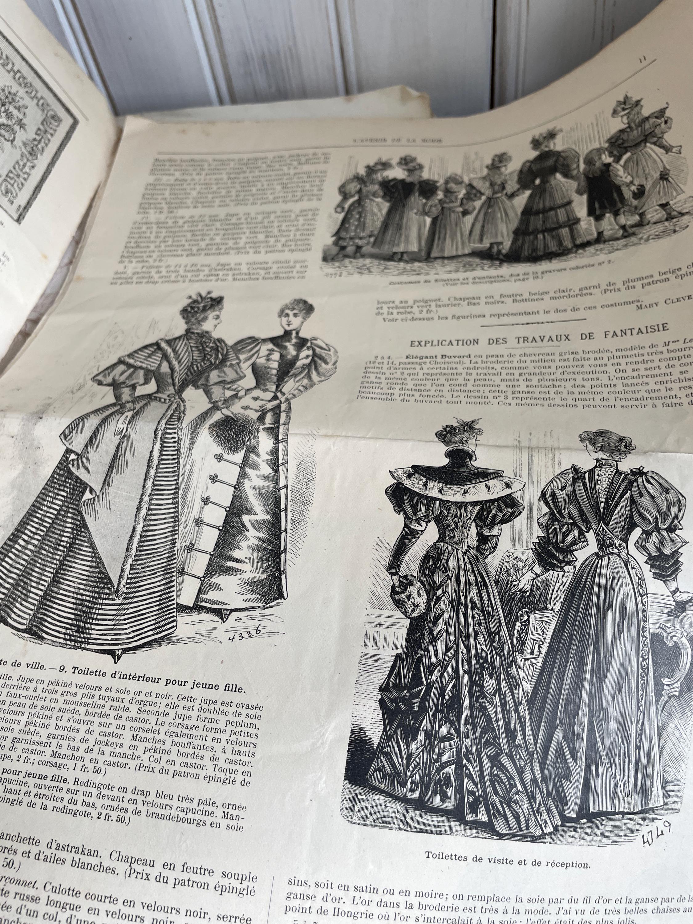 アンティーク フランス 1894 フランス風クチュールファッション パリ