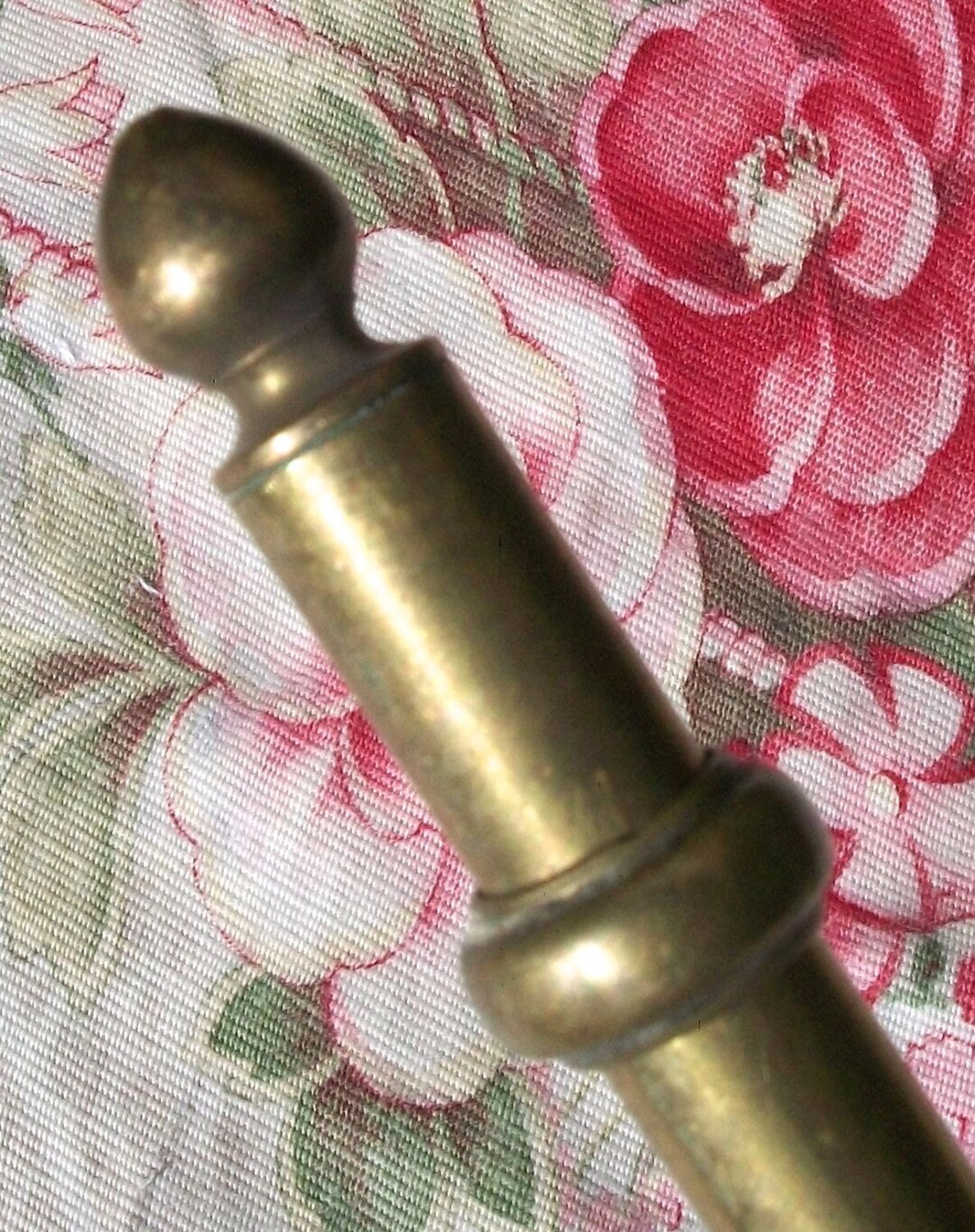 Antique French Brass Curtain Rod Vintage Bistro Pole for Nets or Wall ...
