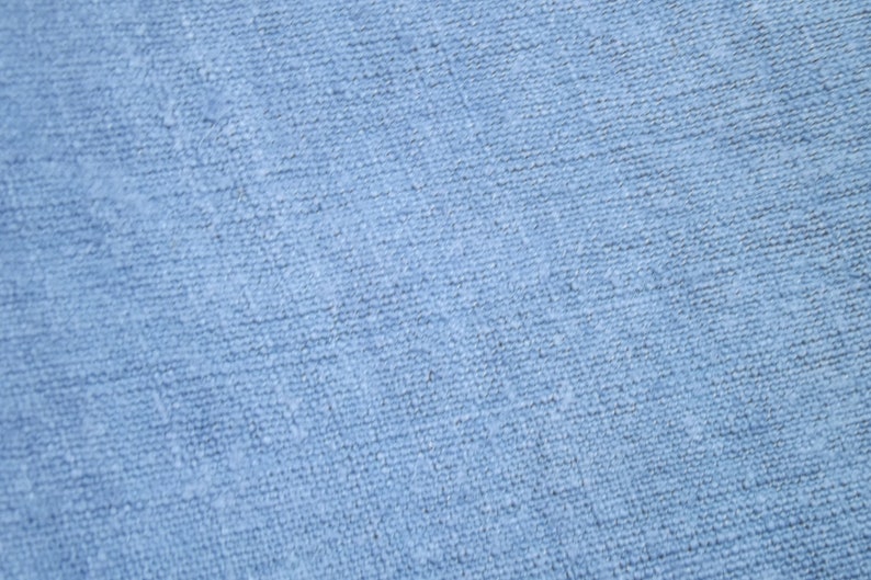 Vintage French Fabric Antique pure chanvre linen lovely weave loom width Woad Blue