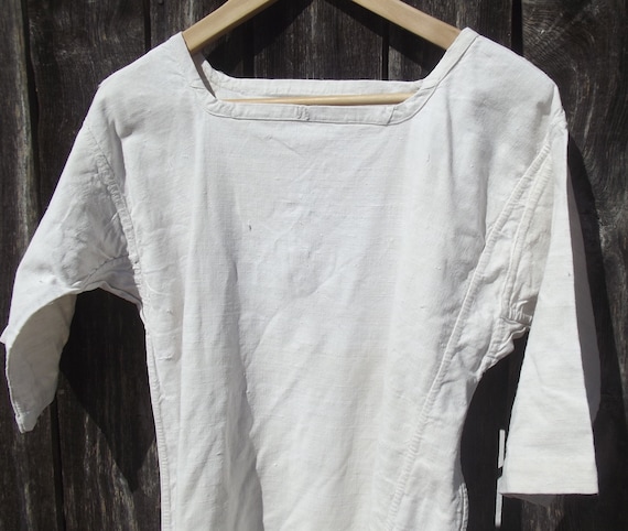 Antique French Linen Smock workwear Tunics c1900 W